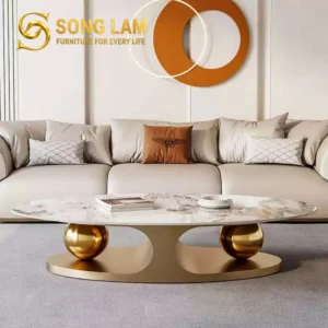 Bàn Trà Oval Chân Trụ Thanh Lịch Liora TS12118 - Ảnh 2