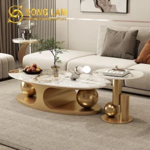 Bàn Trà Oval Chân Trụ Thanh Lịch Liora TS12118 - Ảnh 5