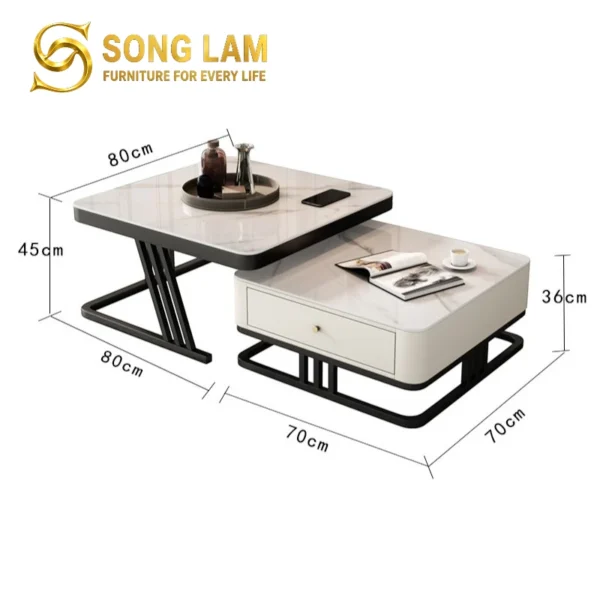 Bàn Trà Vuông Ngăn Kéo Hiện Đại Flexible TS212114 4 TS212114 6